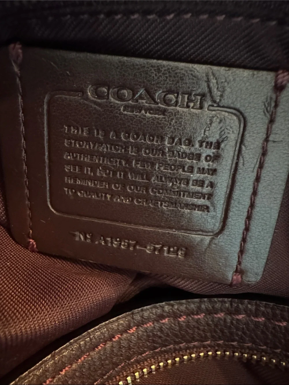 Coach Pebbled Leather Shoulder Bag in burgundy